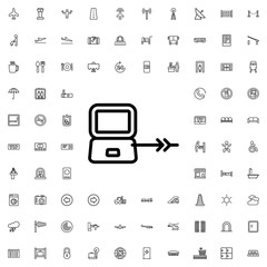 laptop connection icon illustration