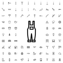 gardener jumpsuit icon illustration