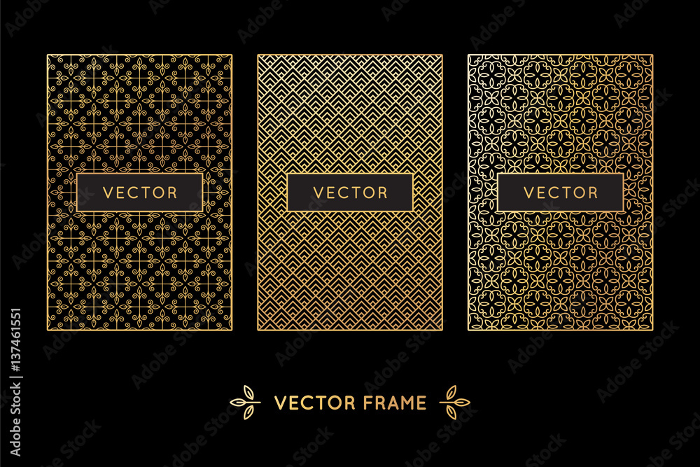 Poster vector set of design elements, labels