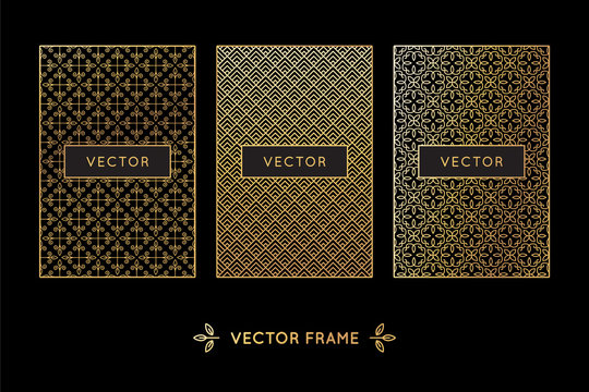 Vector set of design elements, labels