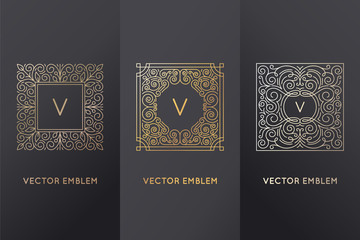 Vector set of poster design templates, wedding invitations