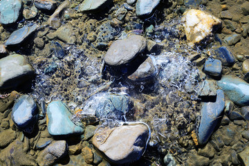 texture stone water ice pebbles
