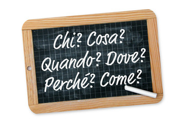 Obraz premium Chi? Cosa? Quando? Dove? Perché? Come?