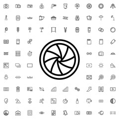 camera shutter icon illustration