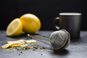 Green tea with lemon