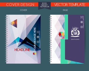 Cover and page of the annual report