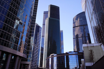 Obraz premium skyscrapers on a background of blue sky
