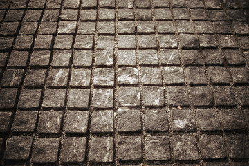 texture of stone pavement tiles cobblestones bricks background