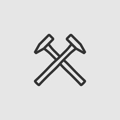 The crossed hammer icon