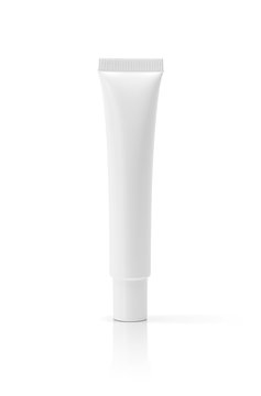 blank packaging cosmetic tube isolated on white background