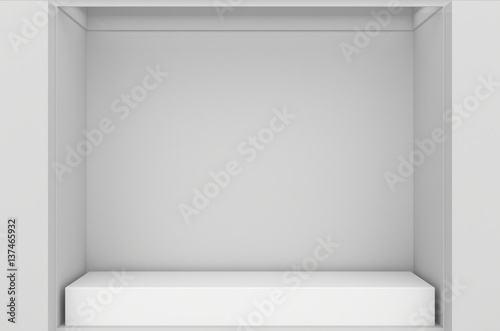 Empty Shop Window Display Storefront Market 3d Rendering Empty Shop Window Display Storefront Market 3d Rendering