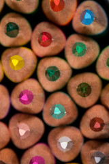Looking Down On Colored Pencil Tips