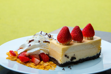 Strawberry Cheesecake Cream and chocolate sprinkles.