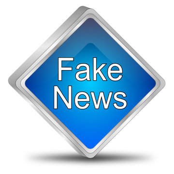 Fake News button - 3D illustration