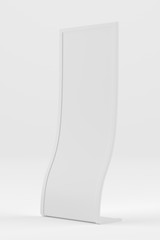 Trade exhibition stand on white background. 3d rendering.