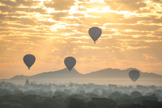 Hot air balloon in Bagan, Myanmar