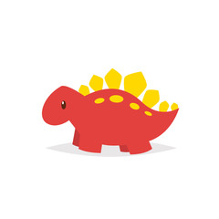 Cute dinosaur stegosaurus cartoon vector