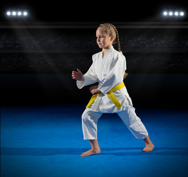 Girl martial arts fighter