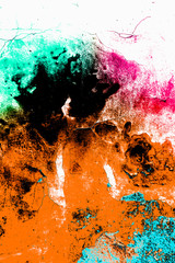 Grunge rainbow style abstract background wall texture.