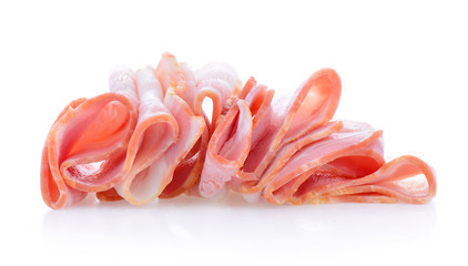 bacon isolated on white background