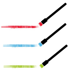 Brush on white background