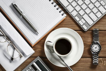 Business still life concept . Mixed media