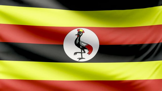Realistic beautiful Uganda flag 4k