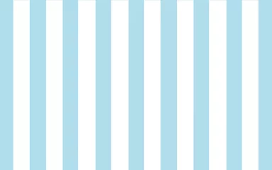 Deurstickers Verticale strepen klassieke blauwe en witte streepbehangachtergrond