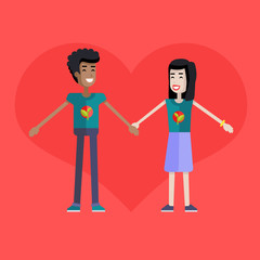 Boy and Girl Holding Hands