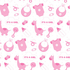 Baby Girl Seamless Background