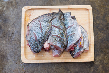 Raw Tilapia fish