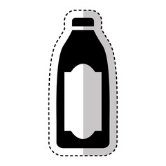 bottle drink silhouette isolated icon vector illustration design