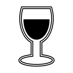 wine cup silhouette isolated icon vector illustration design