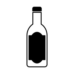 bottle drink silhouette isolated icon vector illustration design