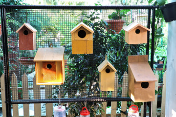 Handmade bird houses 