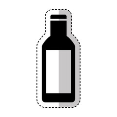 bottle drink silhouette isolated icon vector illustration design