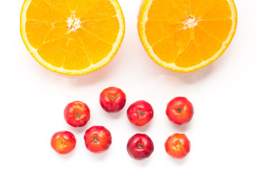 Brazilian Acerola Cherry and Orange Fruit
