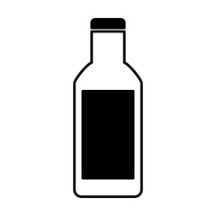 bottle drink silhouette isolated icon vector illustration design
