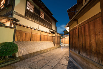 Ishibekoji old street night time,Higashiyama,Kyoto,Japan