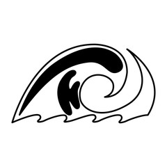 pure water wave emblem isolated icon vector illustration design