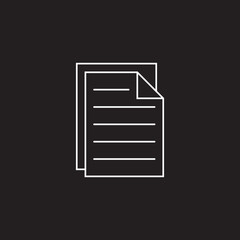document sharing line icon, outline vector logo illustration, linear pictogram isolated on black