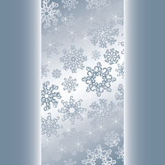 Christmas card with snowflakes. Christmas background