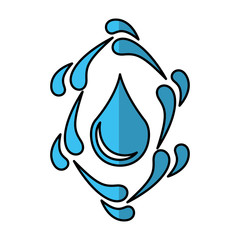 pure water emblem isolated icon vector illustration design