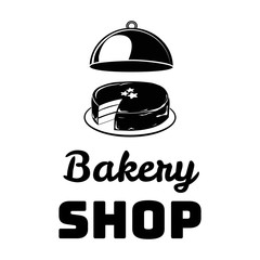 Chocolate Cake. Baker Badge. Bakery Label Vector Illustration Isolated On White