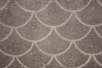 Decorated concrete wall