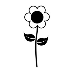 cute flower emblem icon vector illustration design