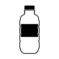 bottle drink silhouette isolated icon vector illustration design