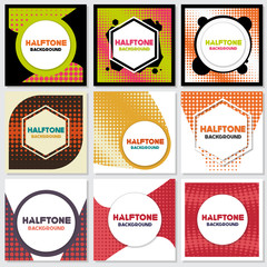 vintage halftone style background Design Template