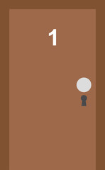 Door with number one