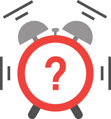 Alarm clock with question mark